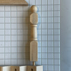 1:12 Scale Miniature Unfinished Dollhouse Staircase Kit with Balusters and Handrail, 13 Treads, 2-11/16 inch wide (Right Handrail)