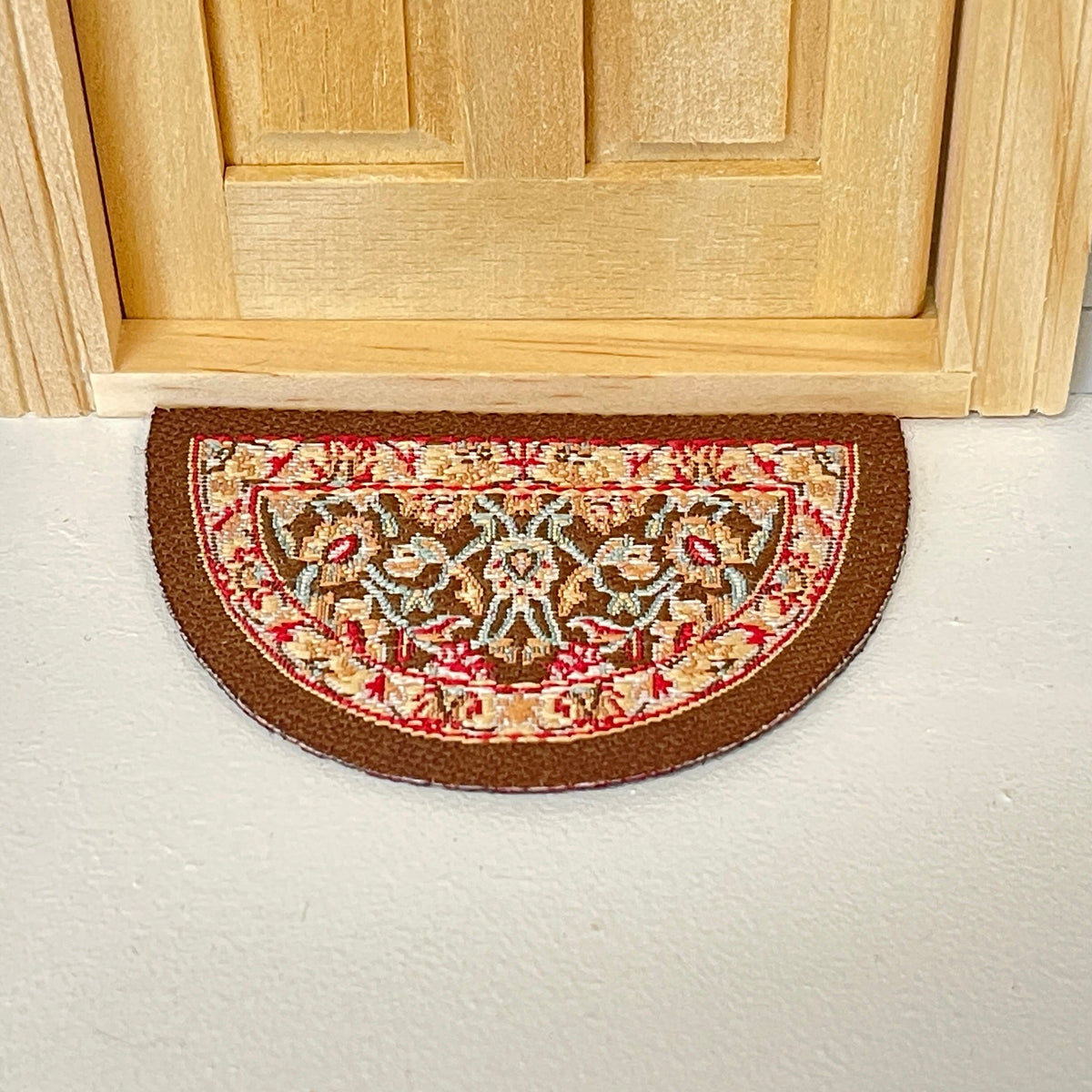 1:12 Miniature Doormat , Dollhouse Supplies Half Moon Doormat , Entryway Door Mat - D082