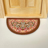 1:12 Miniature Doormat , Dollhouse Half Moon Doormat , Entryway Door Mat - D082