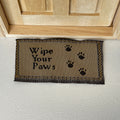 1:12 Scale Miniature Wipe Your Paws Doormat with Paw Prints, 2-3/16 inch wide, DIY Dollhouse Supply