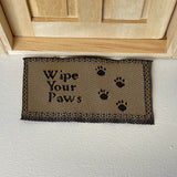 1:12 Miniature Doormat , Dollhouse Doormat , Entryway Door Mat Wipe Your Paws Pet Animal Doormat - D088