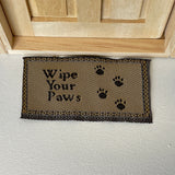 1:12 Miniature Doormat , Dollhouse Supplies Doormat , Entryway Door Mat Wipe Your Paws Pet Animal Doormat - D088
