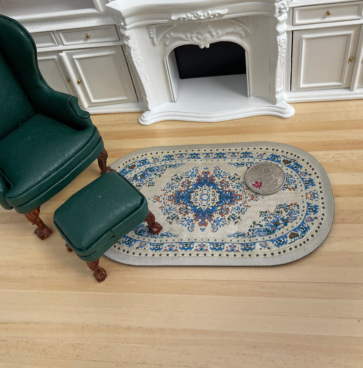 1:12 Miniature Oval Rug , Dollhouse Supplies Living Room Area Rug Carpet - Z10