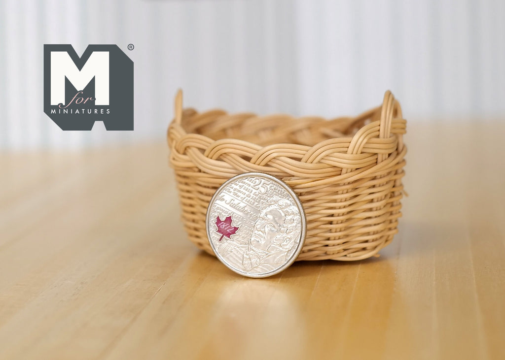 1:12 Dollhouse Miniature Handmade rope basket dolls house 1 12th scale miniature - C009