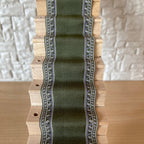 1:12 Miniature Stair Runner , Dollhouse Stair Carpet , Edged Stair Carpet , Staircase Rug , Step Carpet , Stair Tread Carpet (green) - D088