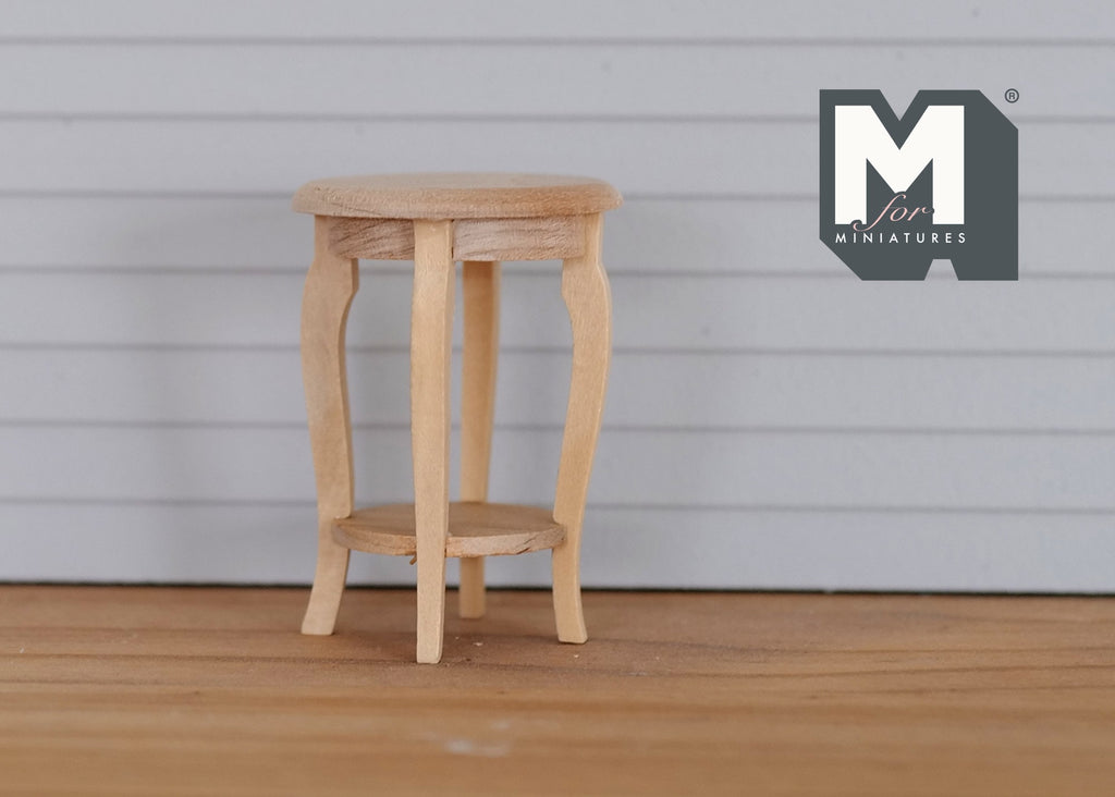 Dollhouse Supplies Miniatures End Table Planter Table , Unfinished coffee table living room table 1 12th scale miniature coffee table - H007