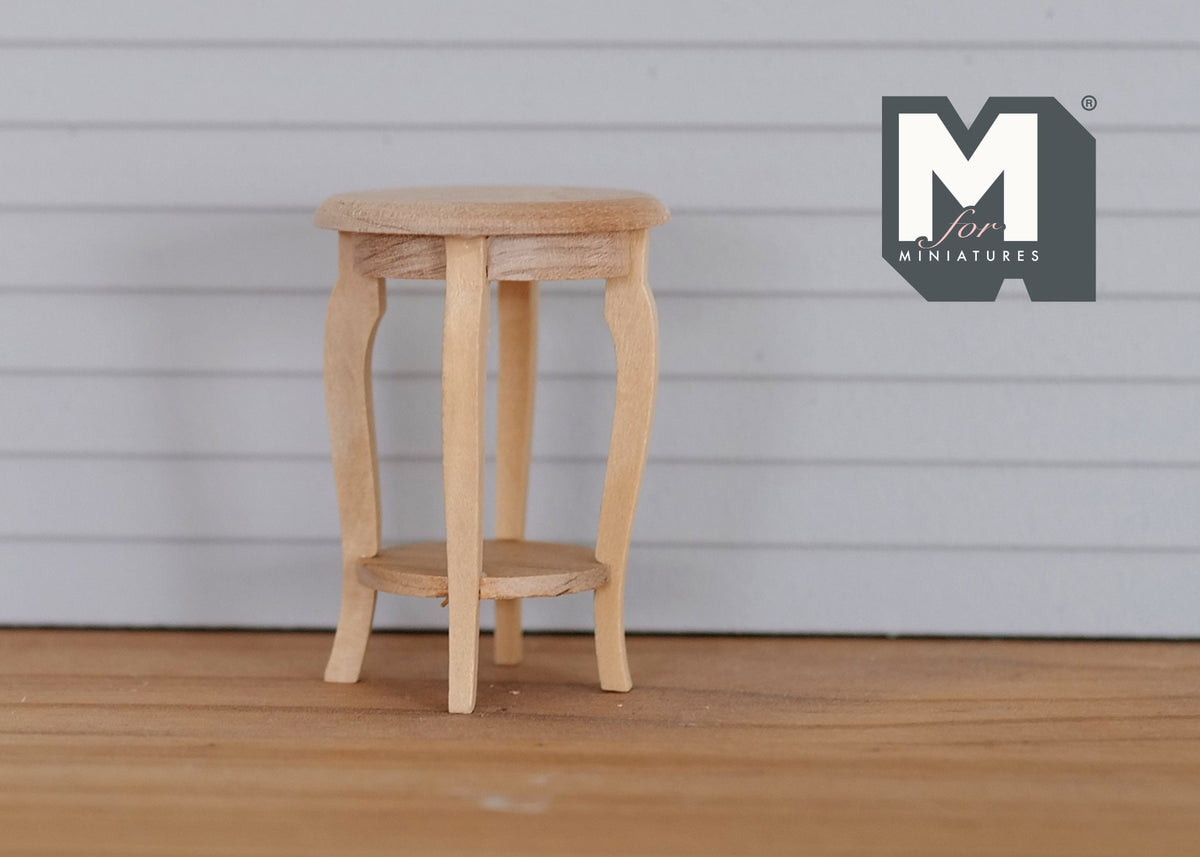 Dollhouse Supplies Miniatures End Table Planter Table , Unfinished coffee table living room table 1 12th scale miniature coffee table - H007