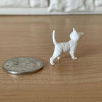 1:12 Scale Miniature Unpainted Kitten Figure, 1 inch long, DIY Dollhouse Supply (style A)