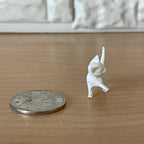 1:12 Scale Miniature Unpainted Kitten Figure, 1 inch long, DIY Dollhouse Supply (style A)