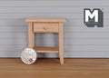 1:12 Dollhouse Supplies miniature unpainted bedroom nightstand with drawer - J043