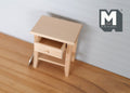 1:12 Dollhouse Supplies miniature unpainted bedroom nightstand with drawer - J043