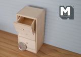 1:12 Dollhouse supplies miniature unpainted unfinished 3-drawer chest, Dollhouse Furniture drawer chest, 1/12th scale dresses - I012