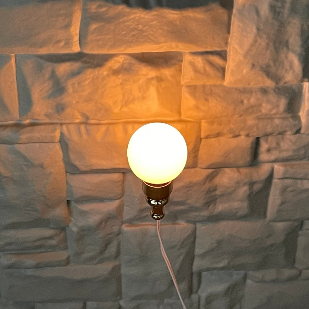 1:12 Miniature Wall Sconce , Globe Wall Lamp , Round Wall Lamp , Ball Wall Lamp LED 12v Plug Powered Dollhouse Light Fixture K046