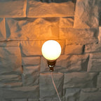 1:12 Miniature Wall Sconce , Globe Wall Lamp , Round Wall Lamp , Ball Wall Lamp LED 12v Plug Powered Dollhouse Light Fixture K046