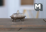 Dollhouse Supplies Butter Dish with Lid 1:12 Scale Miniature Metal Butter Holder Butter Tray - F057