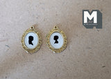 Dollhouse Supplies miniature paint 2-piece gold picture frame set 1:12 scale paintings - F054