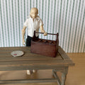 1:12 Miniature Wooden Garden Toolbox , Garden Tool Box ,  Tool Caddy , Carry Caddy - F080