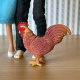 1:12 Miniature Rooster Figurine , Miniature Chicken , Miniature Hen - C053