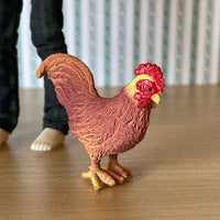 1:12 Miniature Rooster Figurine , Miniature Chicken , Miniature Hen - C062