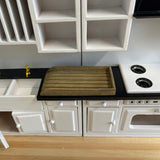 1:12 Dollhouse Supplies Kitchen Miniature Draining Board , Dish Rack , Sink Drainer , Drying Rack , Draining Tray , Drying Board - F058