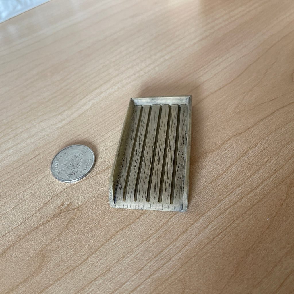 1:12 Scale Miniature Wood Draining Board, Slatted, 2-11/16 inch long, DIY Dollhouse Supply