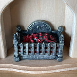 1:12 Miniature Fire Grate , Fireplace Grate , Dollhouse Firebox , Rectangular Fire Grid , Fuel Grate , Fireplace Grill - F020