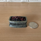 1:12 Miniature Fire Grate , Fireplace Grate , Dollhouse Firebox , Bowed Fire Grid , Fuel Grate , Fireplace Grill (cast resin) (gray)- F019