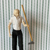 1:12 Miniature Gardening Hoe , Miniature Hoe , Miniature Stirrup Hoe , Digging Hoe - F078