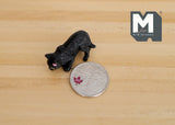 1:12 Dollhouse Supplies Miniature cat kitten 1 12th pet (Black)- C048