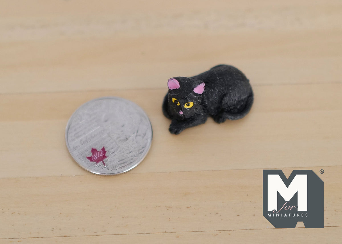 1:12 Dollhouse Supplies Miniature cat kitten 1 12th pet (Bed is not included) - C048