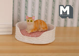 1:12 Dollhouse Supplies Miniature cat kitten 1 12th pet (Bed is not included) - C052
