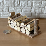 1:12 Miniature Log Pile , Miniature Log Stack , Timber Heap , Woodpile , Stacked logs , Log Mound , Log Stockpile - C014