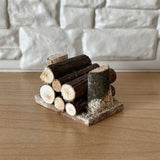 1:12 Miniature Log Pile , Miniature Log Stack , Timber Heap , Woodpile , Stacked logs , Log Mound , Log Stockpile - F018