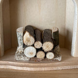 1:12 Miniature Log Pile , Miniature Log Stack , Timber Heap , Woodpile , Stacked logs , Log Mound , Log Stockpile - F018