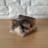 1:12 Miniature Log Pile , Miniature Log Stack , Timber Heap , Woodpile , Stacked logs , Log Mound , Log Stockpile - F018