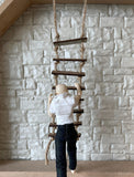 1:12 Miniature Tree House Rope Ladder , Treetop Ladder , Swing Ladder - D079