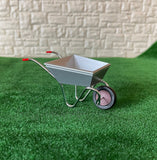 1:12 Miniature Metal Wheelbarrow, Miniature Garden Cart , Miniature Dump Cart , Miniature Garden Trolley , Miniature Push Cart - G099