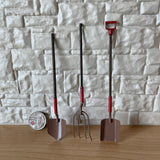 3 Piece Miniature Garden Tool Set , Miniature Shovel , Miniature Garden Fork , Miniature Spade , 1:12 Scale  - E068