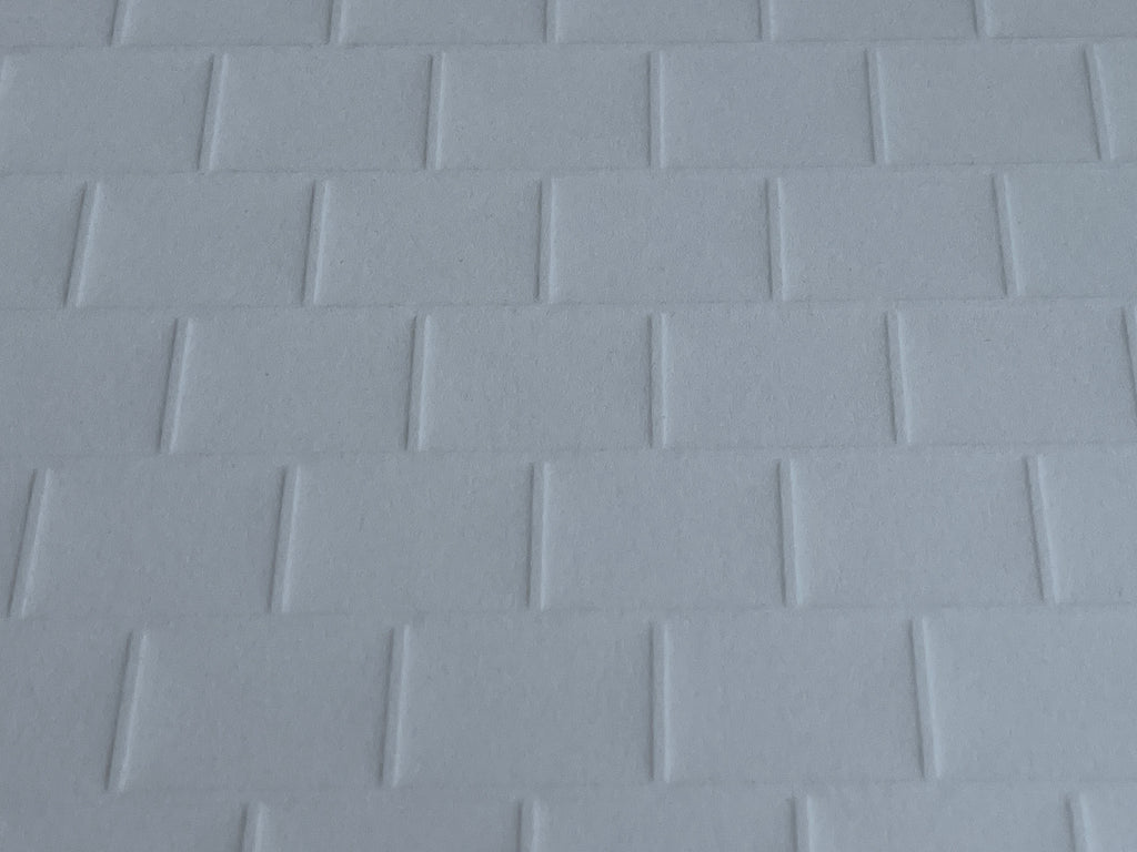 Embossed Dollhouse Roof Sheet , Dollhouse Roof Slates , Roofing Slates 16" x 11-5/8" (Dark)