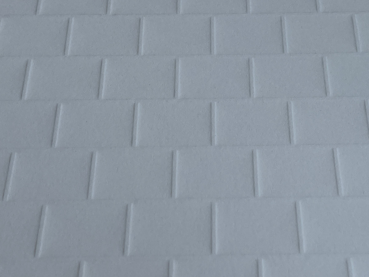 Embossed Dollhouse Roof Sheet , Dollhouse Roof Slates , Roofing Slates 16" x 11-5/8" (Dark)