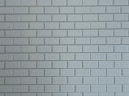 Feuille de carrelage miniature blanc en relief type métro avec joints clairs, 40,5 x 29,5 cm, fournitures de maison de poupée à faire soi-même