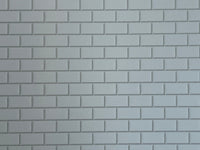 Embossed Dollhouse Wallpaper Subway Tile , Metro Tile with Light Grout 16" x 11-5/8"