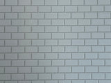 Embossed Dollhouse Wallpaper Subway Tile , Metro Tile with Light Grout 16" x 11-5/8"