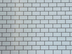 Feuille de carrelage métro miniature blanc gaufré avec joint foncé, 15-15/16 x 11-5/8 pouces, fourniture pour maison de poupée DIY