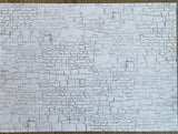 Embossed Dollhouse Supplies Stone Wall Sheet Whitewash Stonewall , Limestone Wall , Field Stonewall , Boulder Wall 16" x 11-5/8"