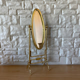 1:12 Miniature Brass Cheval Mirror , Standup Oval Dresser Mirror , Vanity Mirror , Full Length Mirror - F072
