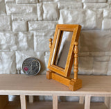 1:12 Miniature Swivel Makeup Mirror , Vanity Mirror , Countertop Mirror , Dressing Table Mirror , Cosmetic Mirror - F049