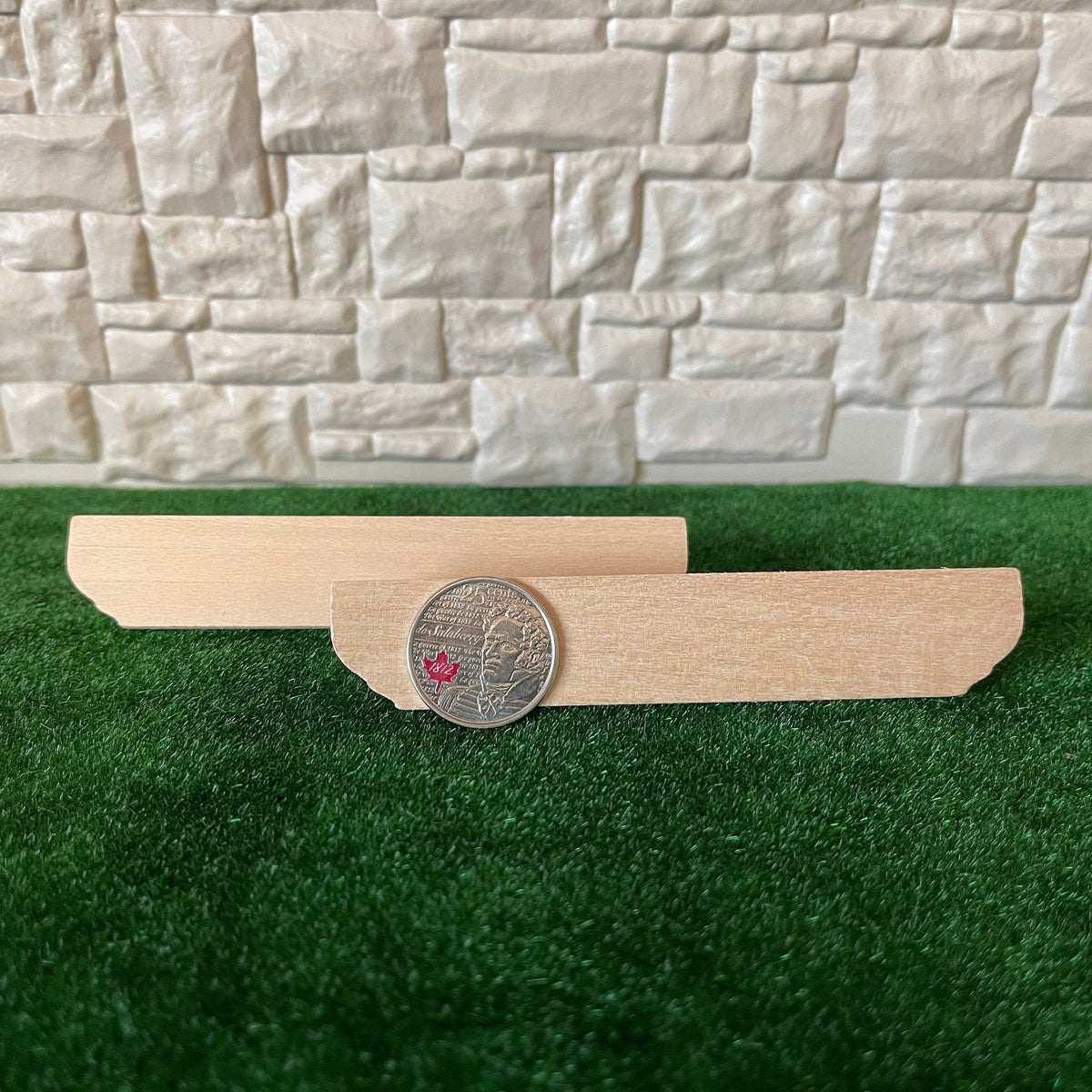 1:12 Scale Miniature Unpainted Wood Wall Shelf with Stepped Brackets, Set of 2, 4-5/16 inch long, DIY Dollhouse Supply