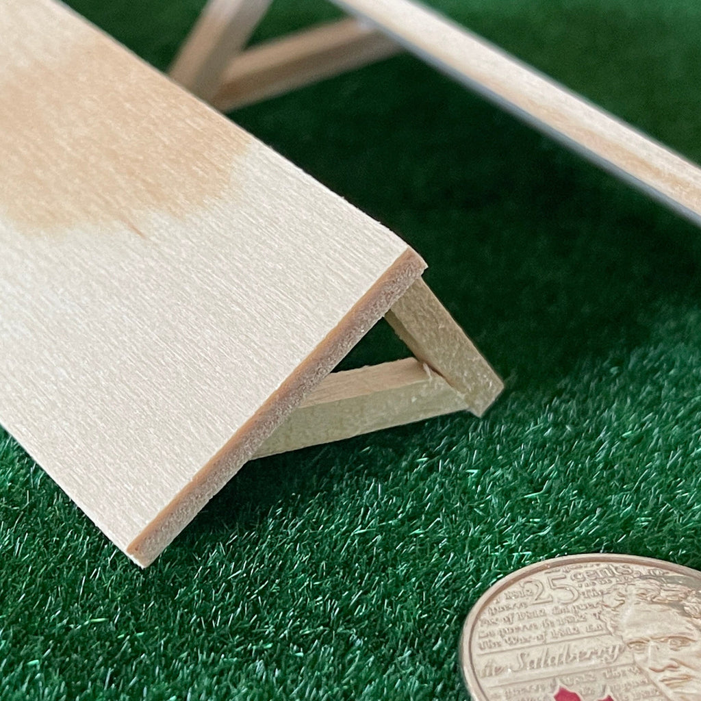 1:12 Scale Miniature Unpainted Wood Wall Shelves, Set of 2, 4-5/16 inch long, DIY Dollhouse Supply