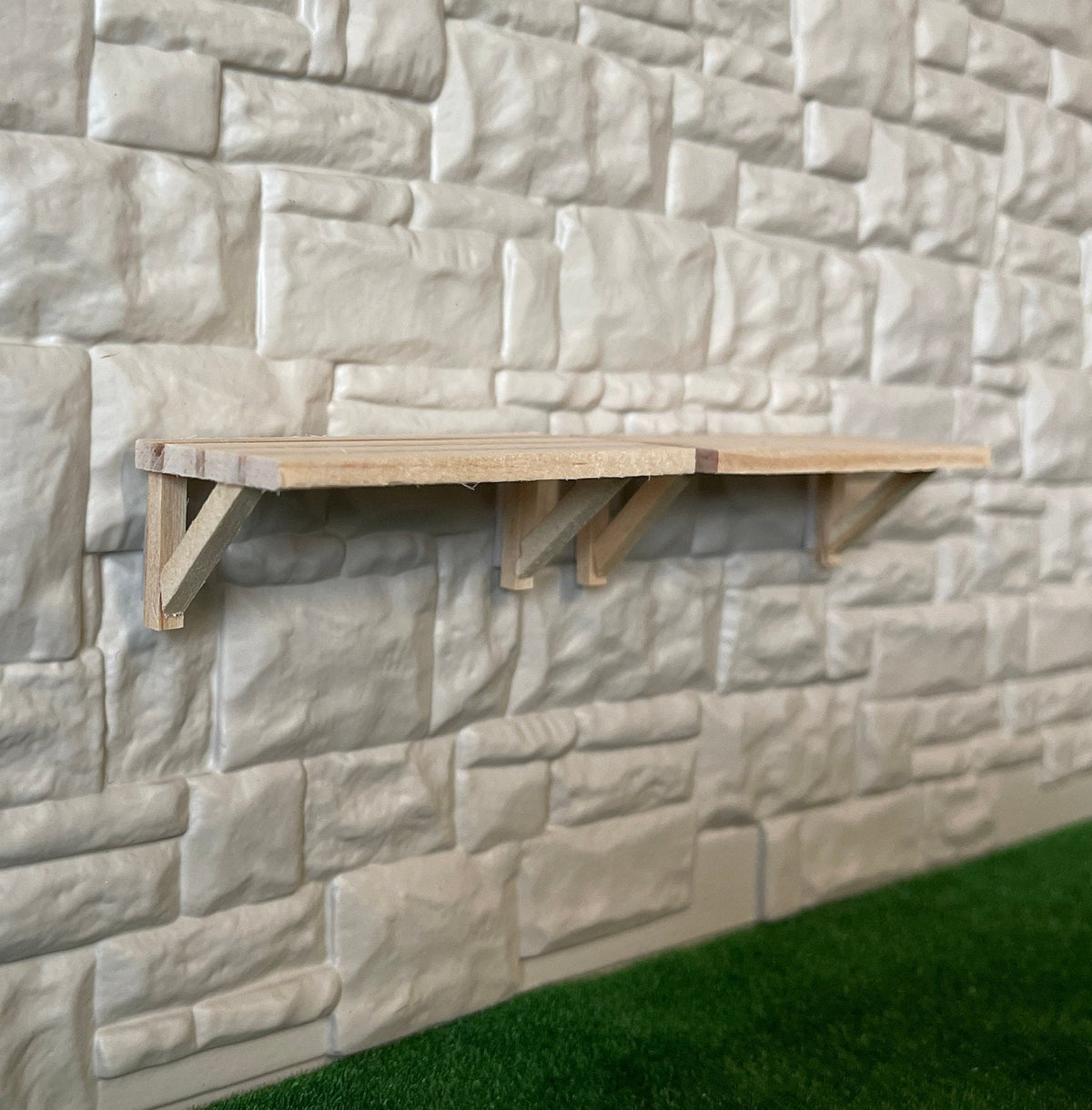 1:12 Unpainted Miniature Wall Shelves Dollhouse Supplies , Wall Rack , Decorative Shelf , Display Shelf  Set of 2 - D057